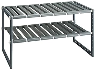 Belca キッチン収納 シンク下フリーラック ワイド 伸縮タイプ 幅50~75×奥行39.4×高さ40cm エコグリーン KW2-RG