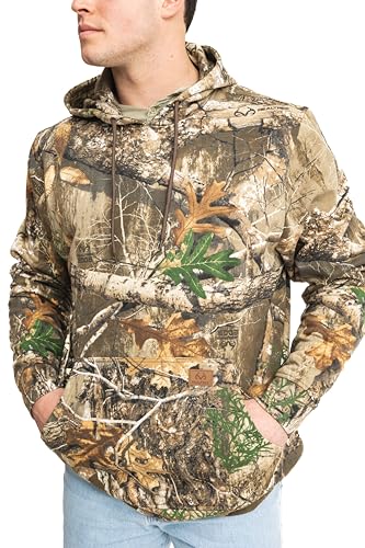 Realtree Men's Camo Fleece Hoodie | Loose Fit | Poly-Cotton Hunting Sweatshirt | Warm Outdoor Pullover with Kangaroo Pocket2