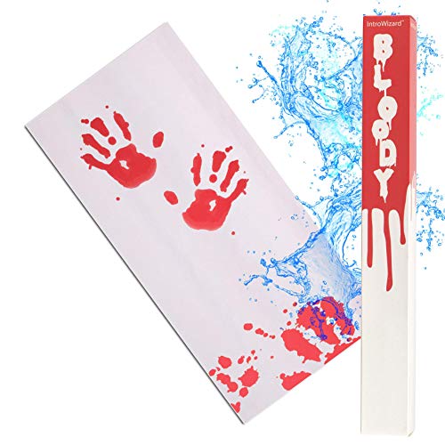 IntroWizard Bloody Mat - Bleeding Halloween Decor for Party, Horror Movie Gifts, Color Change Magic Sheet That Turns Red When Wet