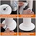 12 PCS Plumbing Cover Plates Plastic Escutcheon Plate Flange Pipe Covers for Bathroom (Apply to 1.18
