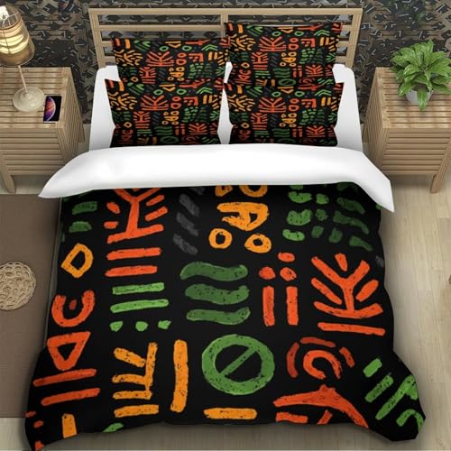 Housse de couette King en microfibre douce avec motif art mural abstrait pour lit ado - 5