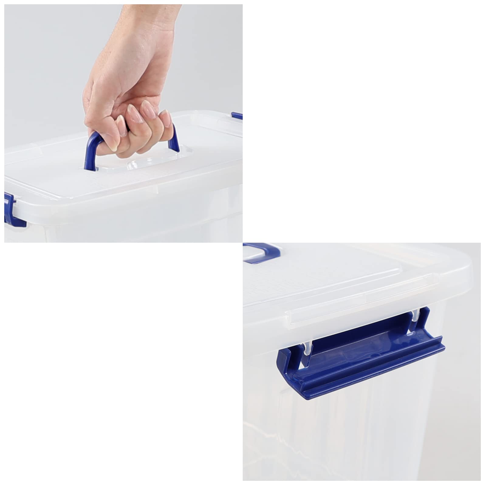 Aufbewahrungsbehälter Plastik, Aufbewahrungsboxen mit Deckel Set von 6