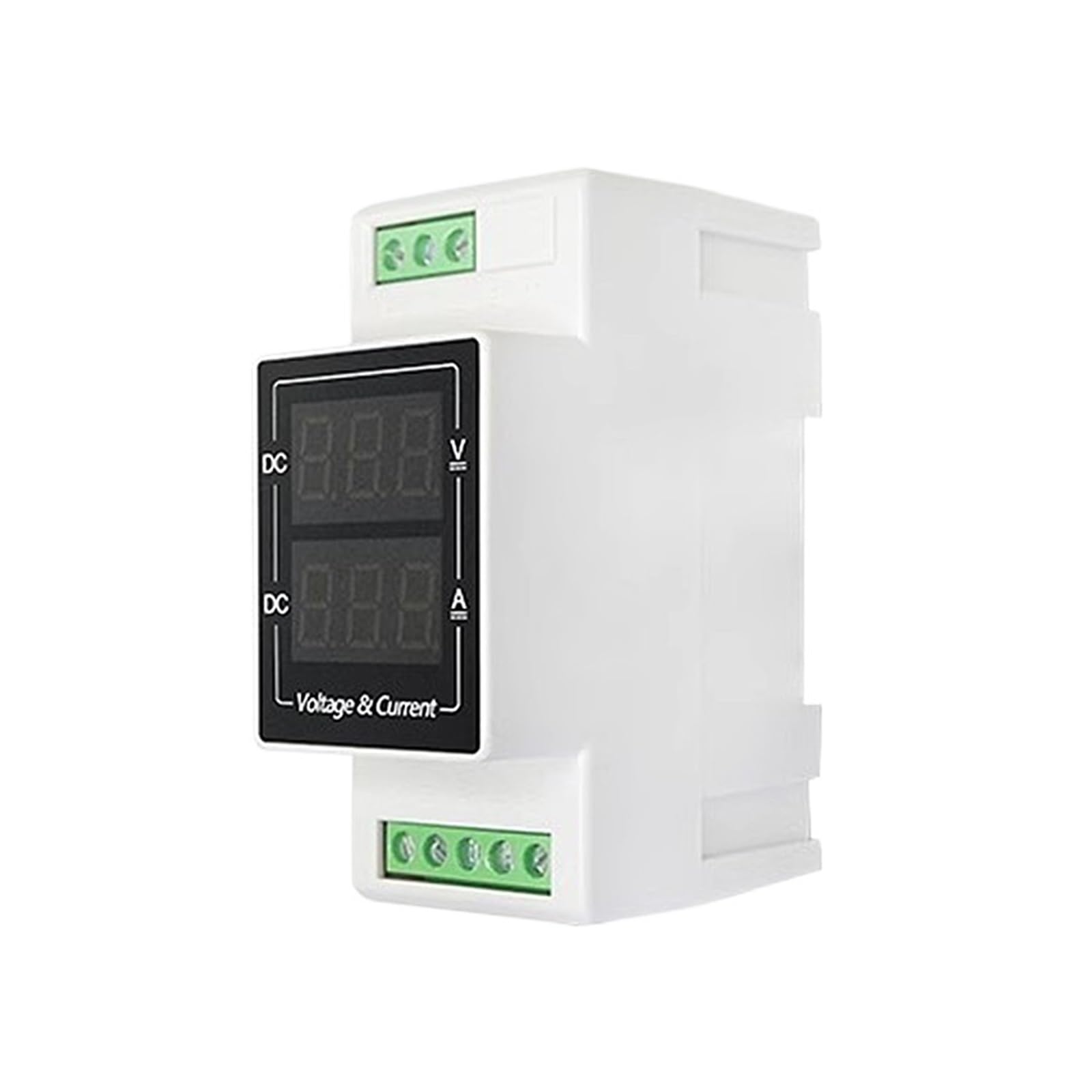 PXQCHAVLN DC Dual Display Current and Voltage Meter DC3.5-30V 20A 50A 100A Din Rail Type Digital Ammeter(DC0-600V 100A)