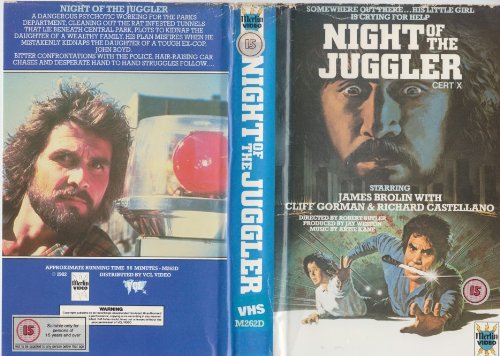 Night of the Juggler (Merlin/VCL Pre Cert X release) (Video Tape/PAL)