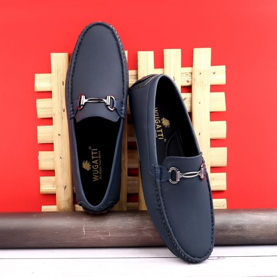 Image of WUGATTI Men's Suede Stylish, Comfortable & Casual Slip-On Loafers