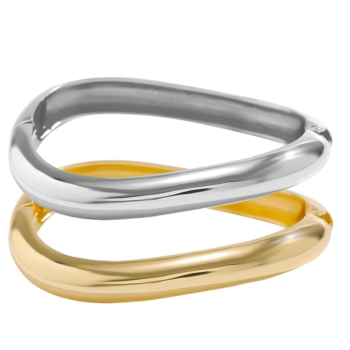 Gold Bangle Bracelets for Women Silver Plated Wide Wire Chunky Cuff Bracelets Trendy Hinged Cuff Open Wide Chunky Silver Bracelet Irregular Minimalist Bangle Jewelry