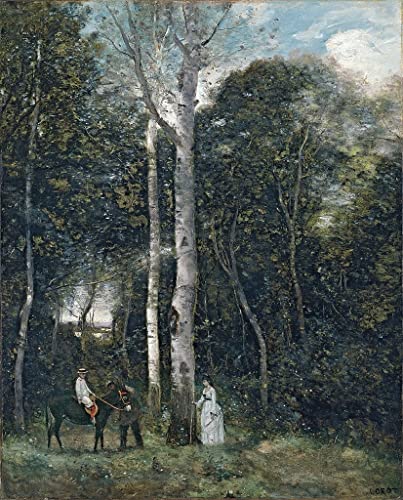 Peinture classique Corot pour salon | Ambiance Parc de Port Marly