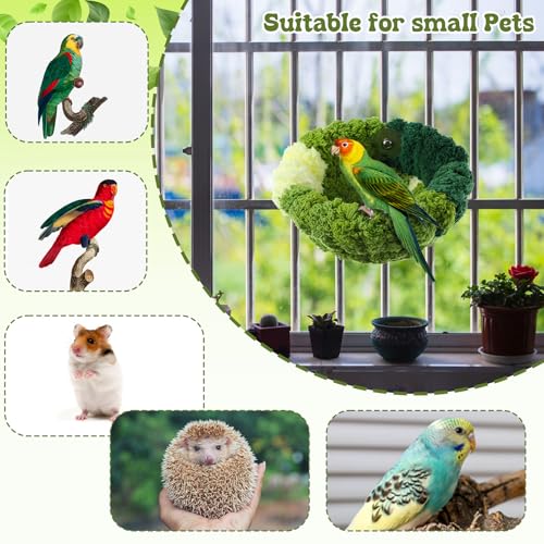 Image of Bird Nest for Cage House Hanging Winter Warm Comfortable Bird Bed Durable Material Hanging Bedding for Conure Lovebird Canary Finch Coneshape Hamster Hummingbird Parakeet Laying Eggs Resting