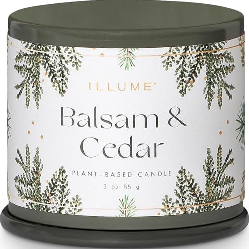 Image of Illume, Candle Tin Balsam Cedar Demi Vanity 3 Ounce