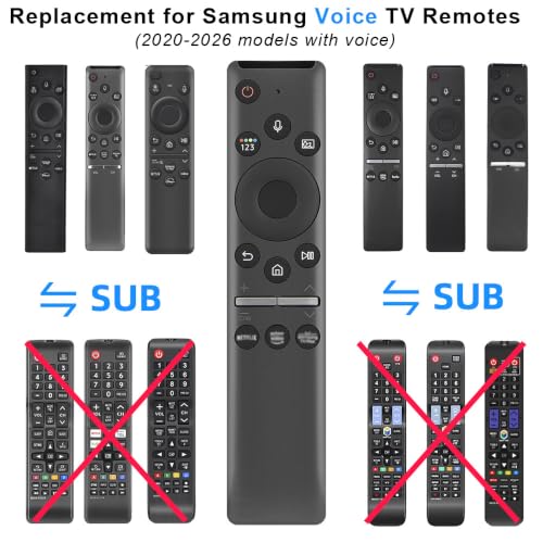 Image of Voice Replacement for Samsung-Smart-TV-Remote, for All Samsung 2016-2025 Series Smart TVs with Voice Function