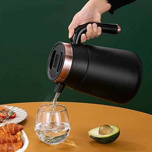 Miniatura 7 de Jarra térmica de café de 54 onzas con pantalla de temperatura, jarra de café aislada de acero inoxidable 304 de doble pared para mantener el café y