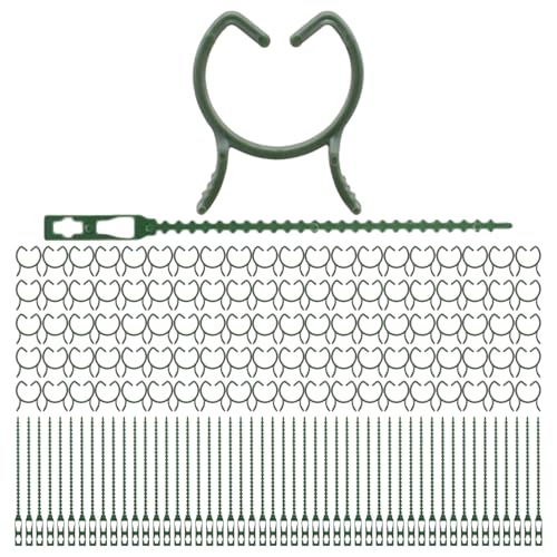 100 Clips para Plantas, 50 Bridas para Cables, Clips para Pared De Plantas, Clips De Retención De Tallos De Flores, Clips para Enredaderas, Clips De Jardín para Plantas Trepadoras