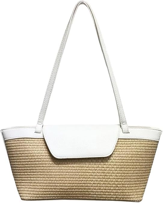 Women Straw Tote Bags Purse Woven Handmade Weaving Summer Shoulder Handbags for Travel Beach