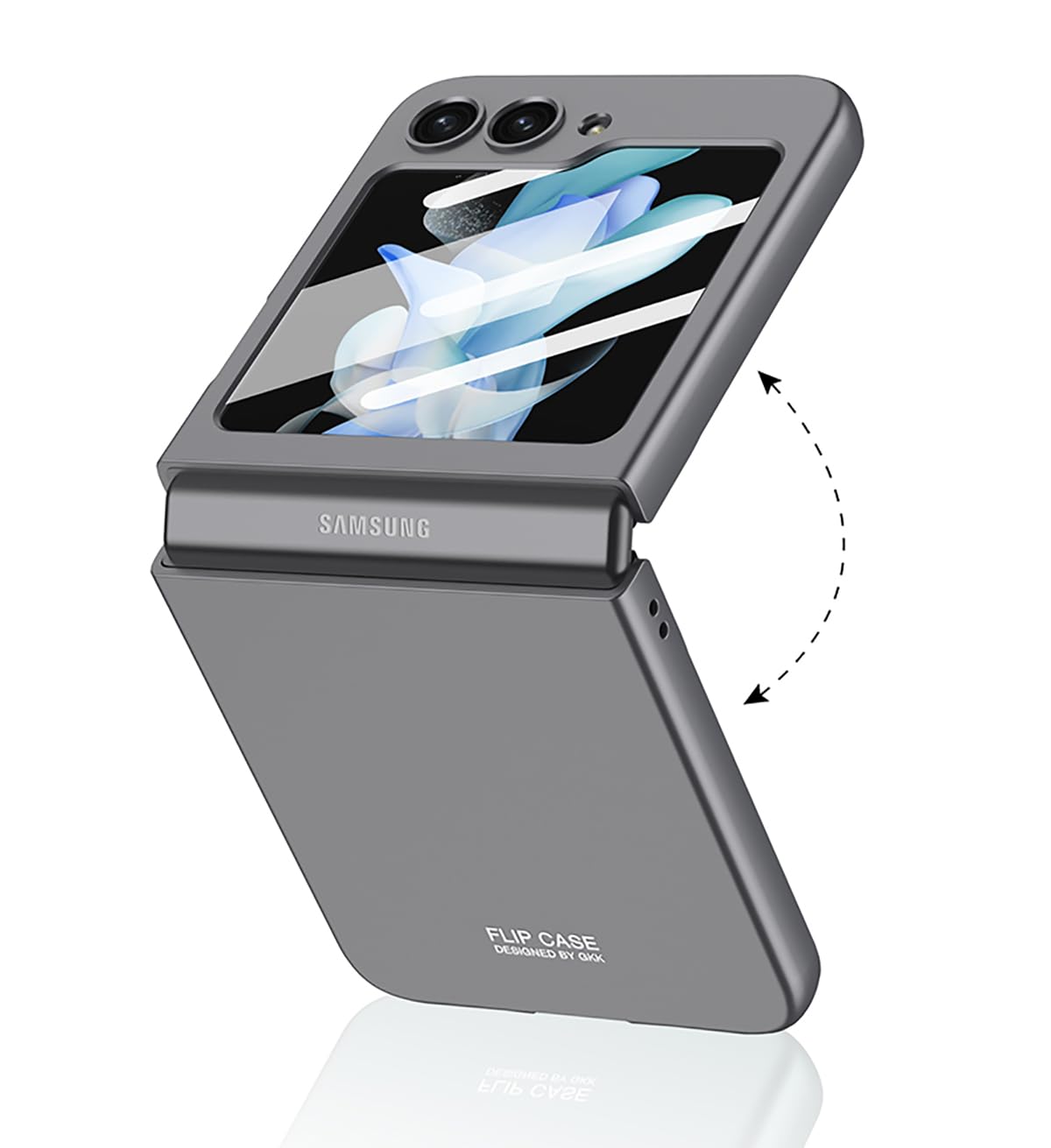COQUE Custodia Galaxy Z Flip 6 5G Cover,custodia per cellulare ultra sottile e pellicola incorporata, cover per telefono pieghevole per Samsung Galaxy Z Flip 6 5G-Argento