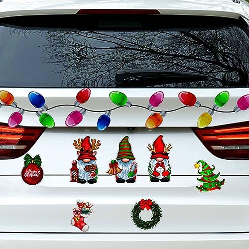 Pegatina de coche imán reflectante Navidad ABOOFAN extraíble 5