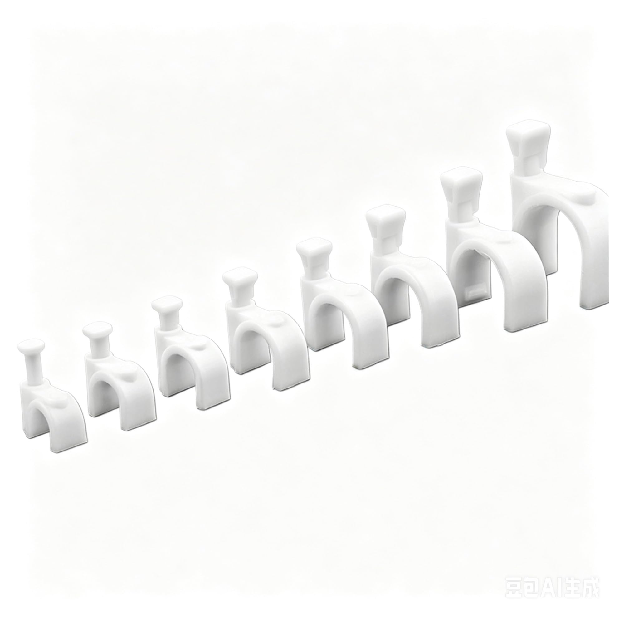 Dpnentv 6Mm 100Pcs Circle Nail Clip Wire Management Clamp White Fixing Round Steel(6Mm)