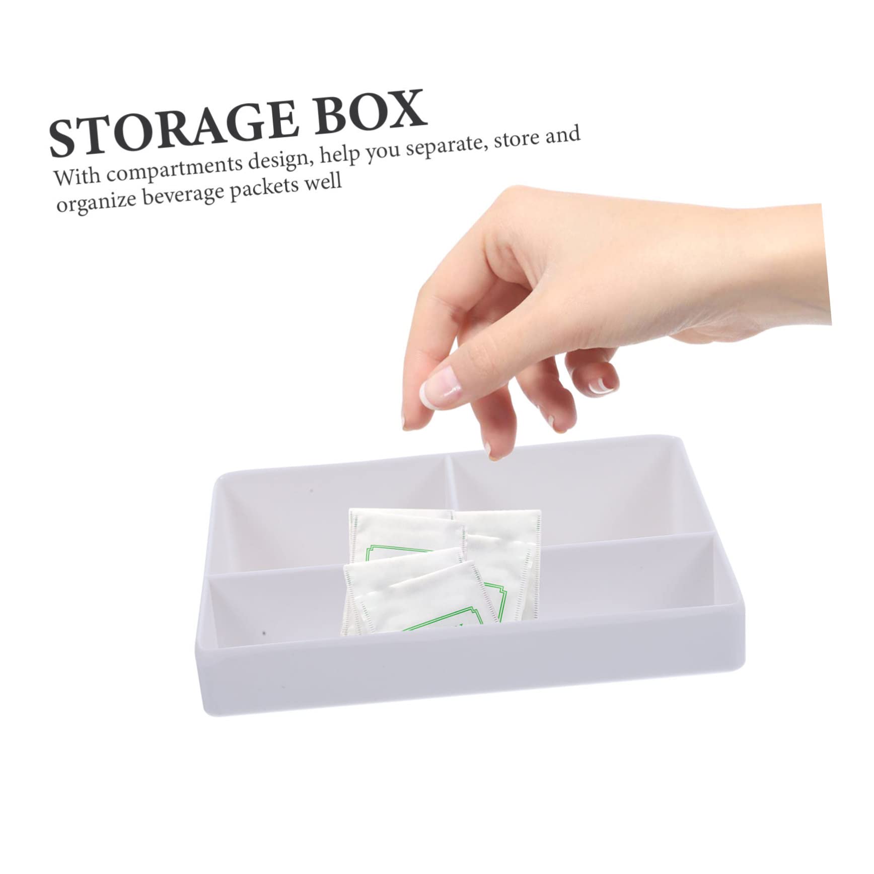 Porta Zucchero E Bustine Tè - Organizzatore 3 Scomparti, Design Legno, Per Cucina - Foto 2