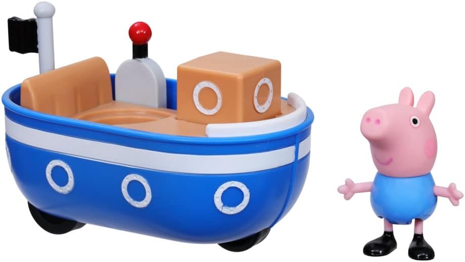 Peppa Pig Peppa's Adventures Small Boat, Includes George Pig Figure (7.5 cm) Inspired by the Series, Age 3+
