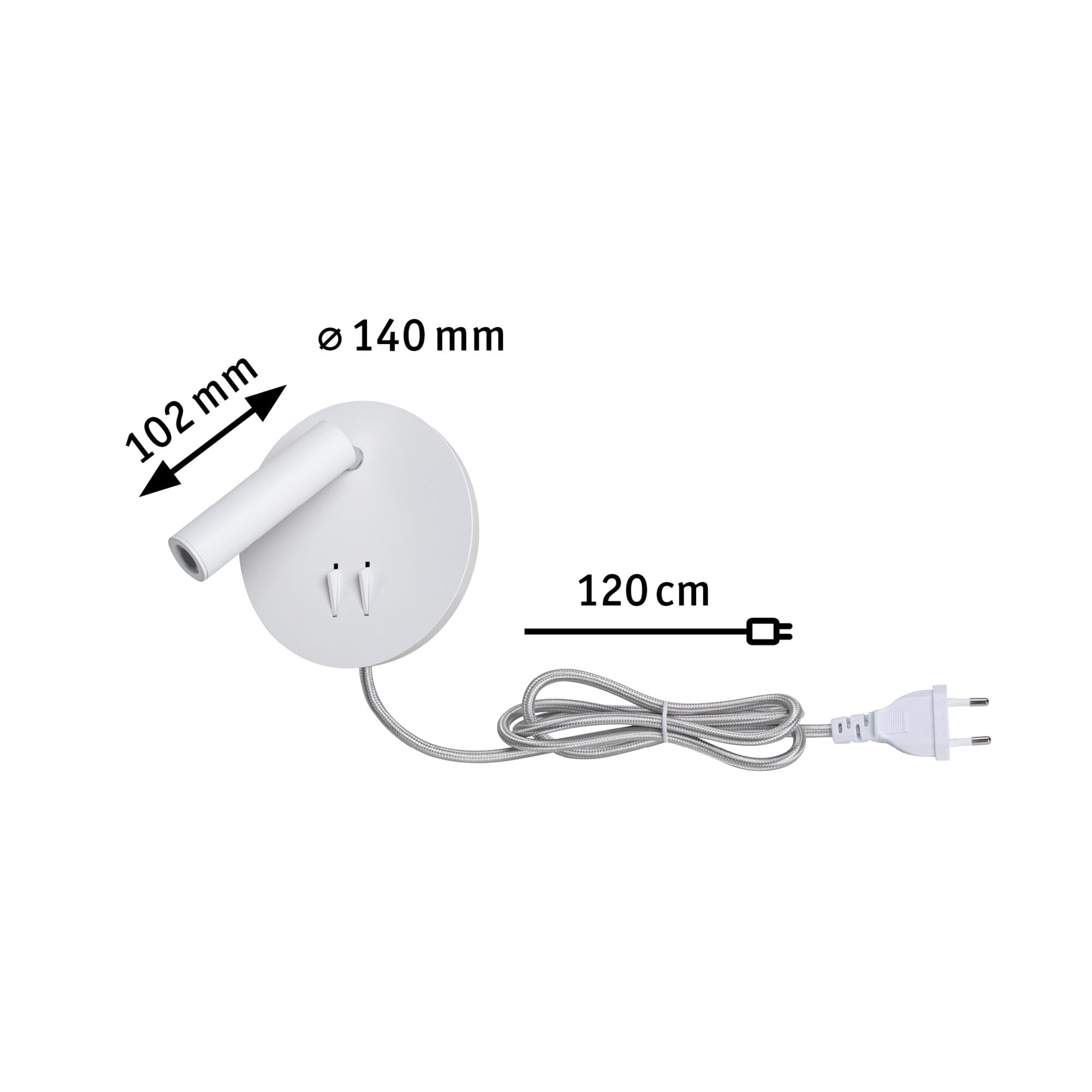 Paulmann WallCeiling Tabari WL LED 4W/1,2W Weiß/Ch