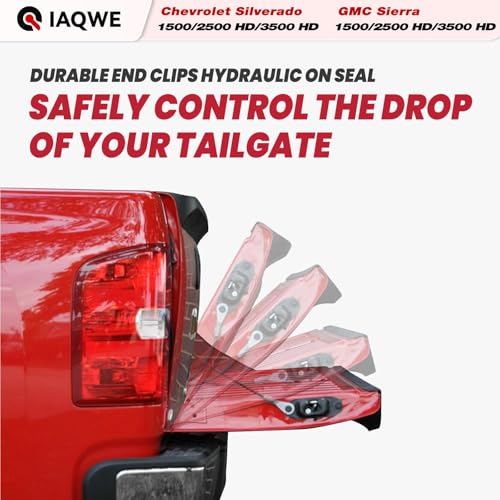 Image of IAQWE 43102 Truck Tailgate Assist Shock Compatible with 2007-2018 Chevy Silverado / 2007-2018 GMC Sierra1500 2500HD 3500HD (Provide All Tool)