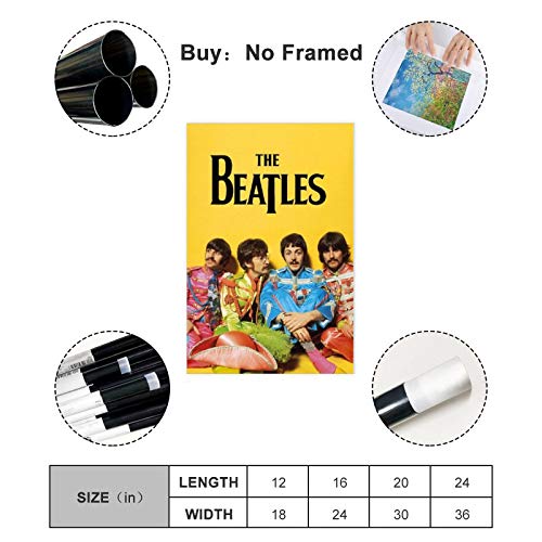 Poster sur toile The Beatles 9 légendaire Rock Band Décoration de chambre à coucher, de sport, de bureau, de salle de… - Les Beatles, Paul McCartney, John Lennon, RIngo Starr, George Harrison Poster sur toile The Beatles 9 légendaire Rock Band Décoration de chambre à coucher, de sport, de bureau, de salle de… – Image 3