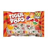 Colombina Tiger Pops, Assorted Fruit Flavors, Individually Wrapped, 200 Count (Pack of 1)