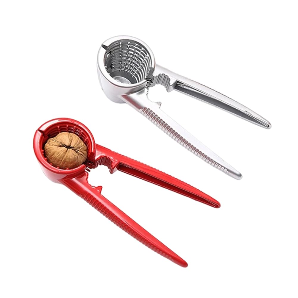 Aundhegrtt Walnut and Pecan Cracker Nut 2PCS Nutcracker Tool with Non-Slip Handle Multifunction Opener for Chestnuts