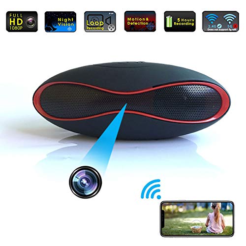 Hidden Camera WiFi Bluetooth Speker, 4K Video Wireless Stereo Music Player Spy Hidden Cameras