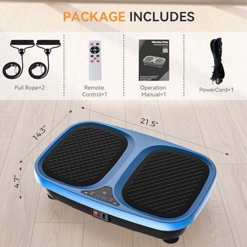 Image of NEWBULIG Vibration Plate, Whole Body Workout, Vibrating Platform with LED Touch Screen & Pull Ropes for Weight Loss & Muscle Toning