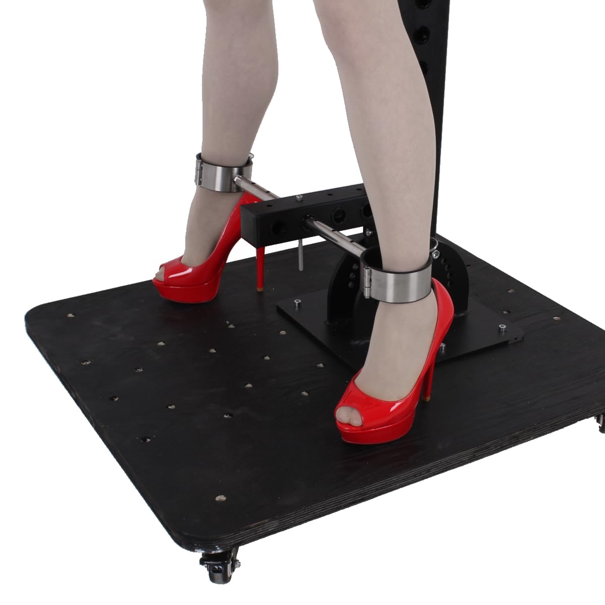 Generic BDSM Bondage Shackles Kit Slave Restraint Rack Love Furniture Binding Wooden Yoke Sex Toys, Black