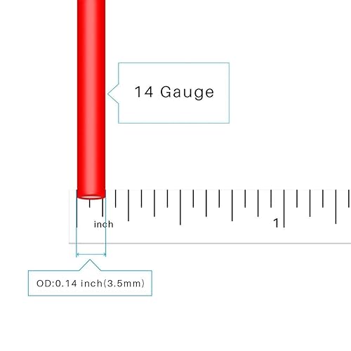 Vista 23 de BNTECHGO Bobina de alambre de silicona de calibre 14, rojo y negro, cada uno de 20 pies, 2 cables separados, alambre de cobre estañado trenzado