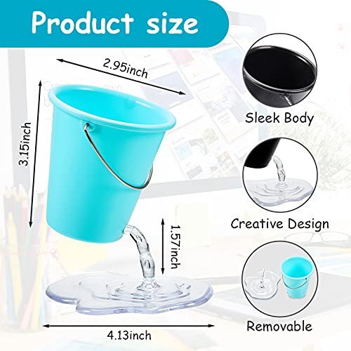 Seajan 2 Pcs Funny Pen Holders Cute Floating Bucket Pencil Case Container Holder Organizer For Office Classroom Desk Accessories Students Prize Gifts, Black And Blue #TOP1