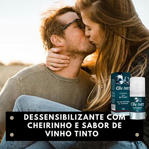 INTT COSMÉTICOS Gel Dessensibilizante Sabor E Aroma De Vinho Tinto 17G - Cliv Tons Intt Vinho