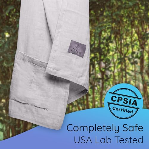 Ring Sling Baby Carrier - USA Lab Tested, 100% Natural Cotton Muslin, Breathable & Ergonomic Ring Sling Grey - Thumbnail 5