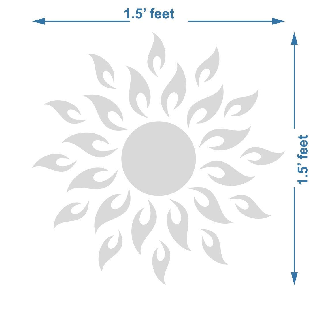 Ghar Kraft Home Decor Luxury 3D Acrylic Sunflower Wall Sticker (Golden) 3