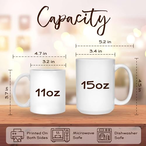 Taza personalizada otoño 11oz cerámica blanca miniatura 7