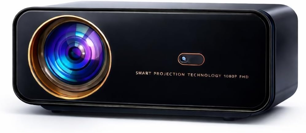 Flash Smart Android Projector | Native Full HD 1080p, 4K Support | 32000 Lumens | 2GB RAM 32GB Storage | HDR10+ | HDMI eARC | WiFi Bluetooth | Home Theater & Movie Projector