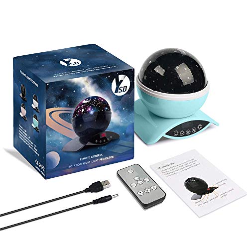 Ysd Night Lighting Lamp, Modern Star Rotating Projection, Romantic Star Projector Lamp For Kids, Usb Rechargeable & Remote Control, Gifts For Kids,Bedroom(Green) #TOP5
