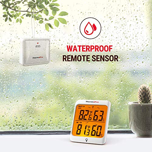 Thermopro Tp49 Digital Hygrometer Indoor Thermometer Humidity Meter Room Thermometer+ Thermopro Tp63B Indoor Outdoor Thermometer Wireless Hygrometer, 500Ft Inside Outside Th #TOP3