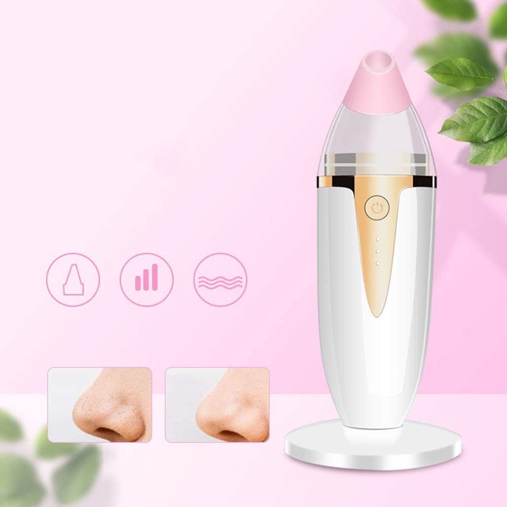 Blackhead Vacuum Removedor de vacío Vacuum Blackhead Removal Blackhead Blackhead Acne Extractor Herramienta de succión Limpiador de poros con 4 Cabezales de succión para la Piel Facial.