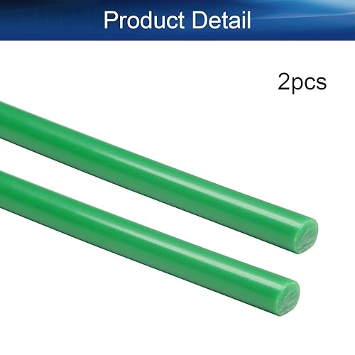Miniatura 4 de Bettomshin 2 varillas de polioximetileno POM de 0.236 in de diámetro externo de 3.3 ft de longitud de barra dura redonda de ingeniería de plástico