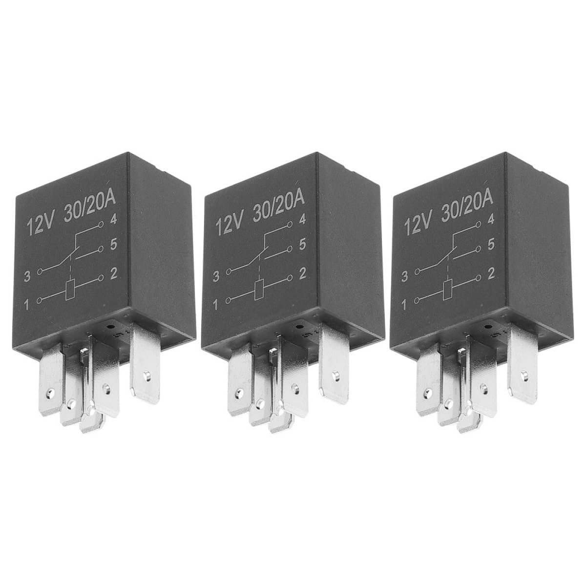 3pcs 12v 30a 5 Pin Car Starter Relays Automotive Replacement for Truck and Vehicle Electrical Systems