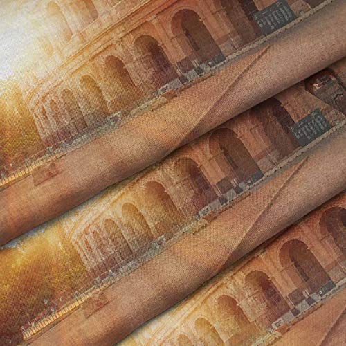 Erosebridal Kids Bedding Duvet Cover Set,Italian Rome Sunset Landscape 3-Piece,King Teens Luxury Majestic Building Printed Comfortable Breathable Microfiber Comforter Quilt Cover Set No Comforter #TOP4