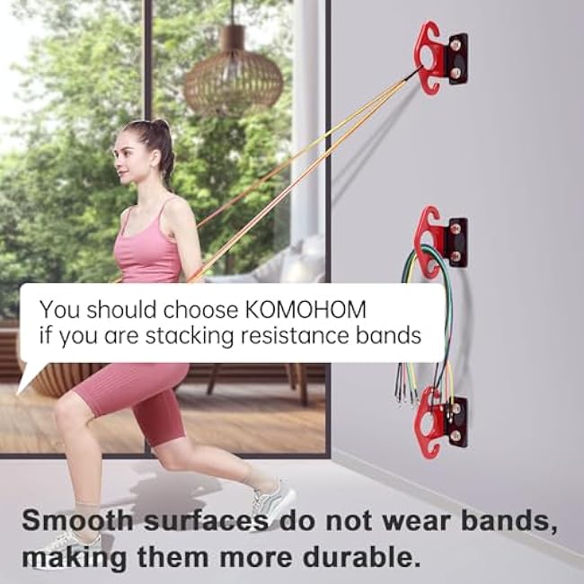 Resistance Band Wall Anchors, Wall Mounted Modular Hooking Platform, Workout Wall Mount Anchor, Training Anchor Mounted Hook Exercise Station for Home Gym Workouts,Yoga,Fitness,Strength Training