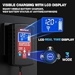 1.75A Car Battery Charger, 6V and 12V Smart Fully Automatic Battery Charger Maintainer, Trickle Charger, Battery Desulfator for Car, Lawn Mower, Motorcycle, Boat, Marine Lead Acid Batteries