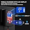 Chargeur de batterie de voiture 1,75 A, 6 V et 12 V, chargeur de batterie intelligent, entièrement automatique, chargeur de batterie pour voiture, tondeuse à gazon, moto, bateau, batteries marines au