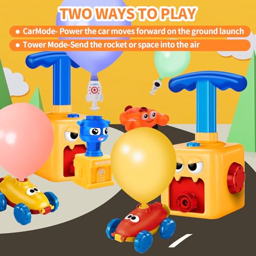 Balloon Launcher Toy Set,Balloon Powered Cars, Inertial Balloon Car, Creative Inflatable Balloon Pump Racing Car,Scientific Experiment Intelligence Education Preschool Children's Toys.(24PCS Balloon) - Image 7