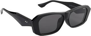 opium Hexagon Sunglasses for Women | Uv Protection Grey Lens | TR-90 Black Frame Price In India