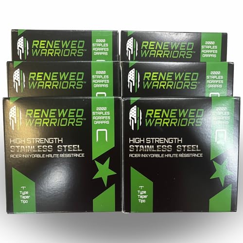 T50 Stainless Steel Staples Marine; T/50 Type (3/8" in Leg; 3/8" Crown) T-50 Staples - (6) 2000 Packs or 12000