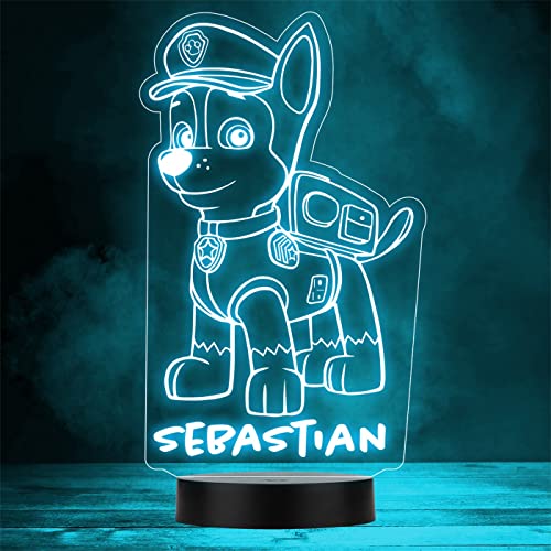 Kids Chase Personalised Gift Colour Changing LED Lamp Night Light